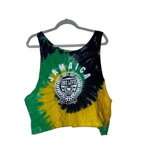 Jamaica Fringe Tie-Dye Top Sz M